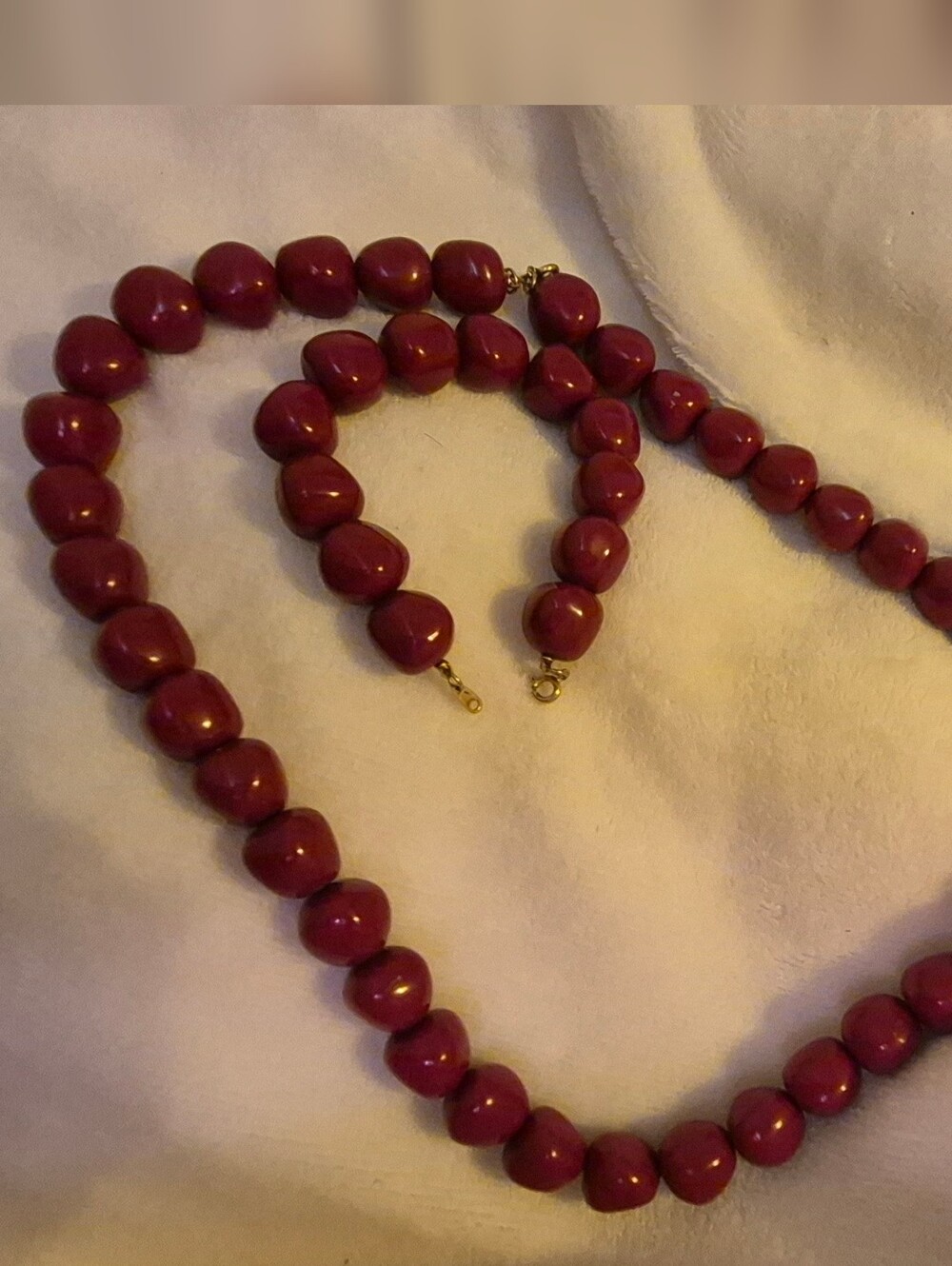 CROWN TRIFARI CHERRY RED JEWELRY SET